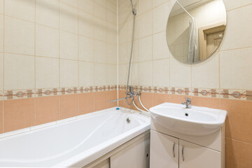 modern bathroom room with toilet and washing machine