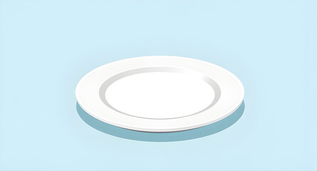 white plate illustration