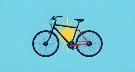 Obraz premium bicycle on a blue background