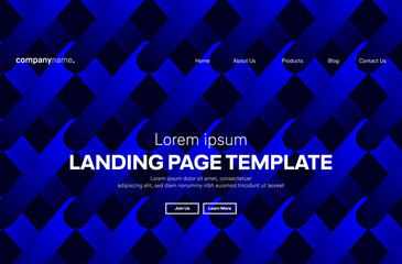 Abstract modern technology Landing page template, flowing line digital technology, smooth particle wave, big data techno design concept background wallpaper, Annual reports, flyer, poster, cover. EPS