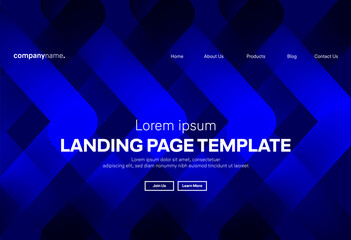 Abstract modern technology Landing page template, flowing line digital technology, smooth particle wave, big data techno design concept background wallpaper, Annual reports, flyer, poster, cover. EPS