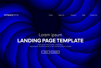 Abstract modern technology Landing page template, flowing line digital technology, smooth particle wave, big data techno design concept background wallpaper, Annual reports, flyer, poster, cover. EPS