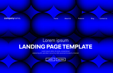 Abstract modern technology Landing page template, flowing line digital technology, smooth particle wave, big data techno design concept background wallpaper, Annual reports, flyer, poster, cover. EPS