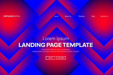 Abstract modern technology Landing page template, flowing line digital technology, smooth particle wave, big data techno design concept background wallpaper, Annual reports, flyer, poster, cover. EPS