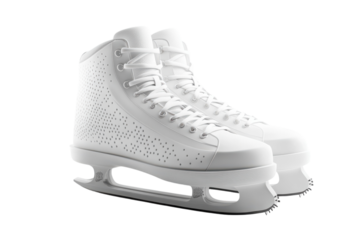 High-Quality Ice Skates Isolated on transparent Background for Sports and Recreation Promotion