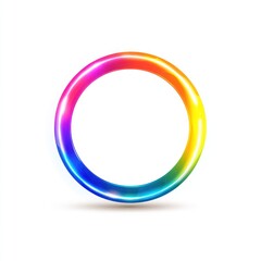 Rainbow Colored Circle Abstract Design
