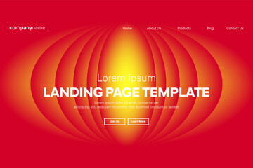 Abstract modern technology Landing page template, flowing line digital technology, smooth particle wave, big data techno design concept background wallpaper, Annual reports, flyer, poster, cover. EPS