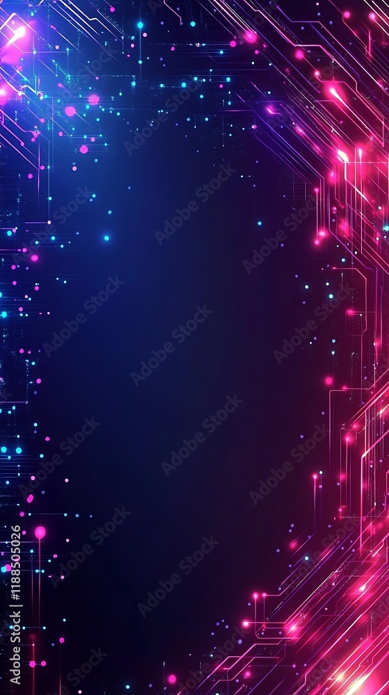 Aufkleber abstract digital circuit frame
