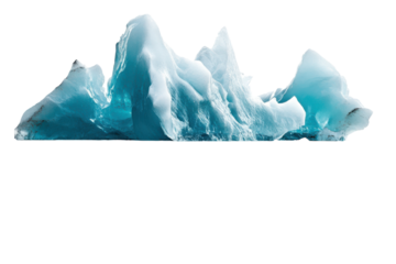 Stunning Icebergs Isolated on a transparent Background for Environmental Awareness Campaigns