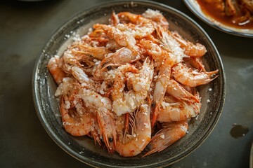 Jeotgal fermented seafood preserved with salt a traditional Korean dish