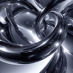 abstract background with silver rings