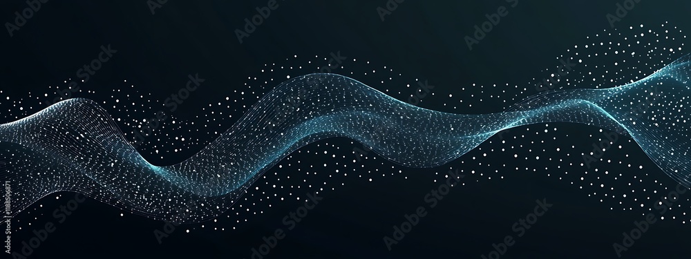 Poster abstract data flow graphic