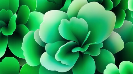 abstract background with green leaves