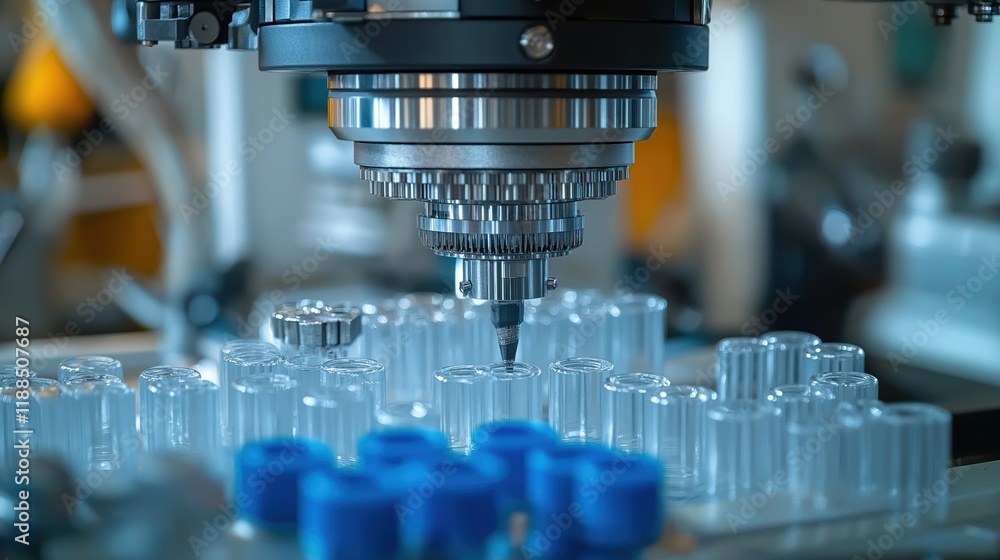 Poster advanced injection molding machine precisely produces plastic parts. automated system ensures high a