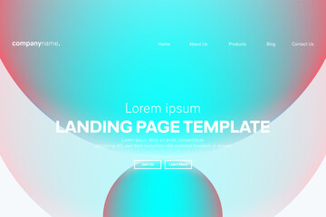 Abstract modern technology Landing page template, flowing line digital technology, smooth particle wave, big data techno design concept background wallpaper, Annual reports, flyer, poster, cover. EPS