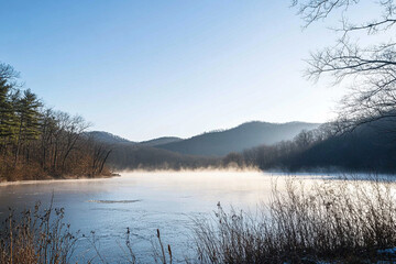 Fototapeta premium lake in the morning
