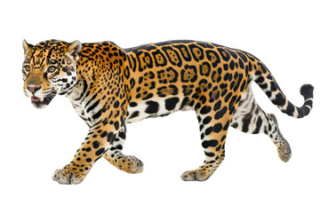 Fototapeta premium Jaguars in Action: Captivating Images of Jaguars Hunting on a Clean transparent Background