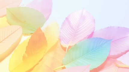 Pastel Leaf Imprint Texture