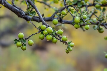 Jujube fruit on a tree branch in Phoenix Arizona