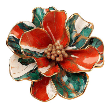 Beautiful handcrafted decorative flower sculpture art studio home decor vibrant colors close-up floral design