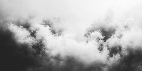 Fototapeta premium Black and white abstract clouds in the sky
