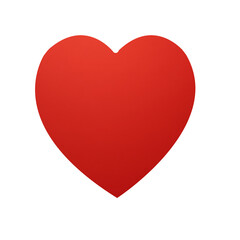 red heart isolated on white