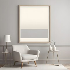 Minimalist living room design with modern art home interior aesthetic space bright atmosphere cozy view contemporary style