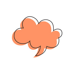 cloud bubble speech isolated