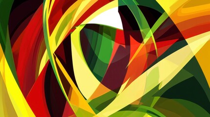 Obraz premium Abstract Architectural Design with Vibrant Colors and Dynamic Forms