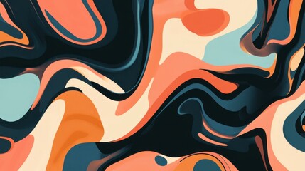 Stunning Abstract Liquid Art Design with Vibrant Colors and Fluid Forms