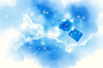 Deep space shining stars in night sky, constellation star field, galaxy abstract purple and blue space background with&nbsp;stars