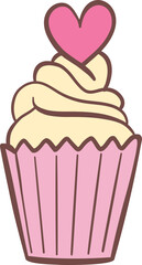 Valentine Bookish Clipart  Groovy Bookish Doodle Design for Love and Book