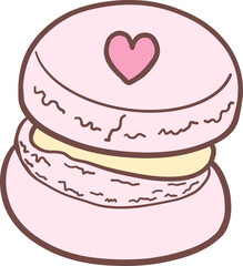 Valentine Bookish Clipart  Groovy Bookish Doodle Design for Love and Book