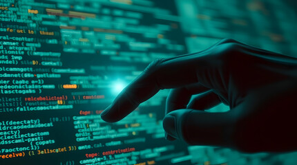 Abstract digital AI futuristic art