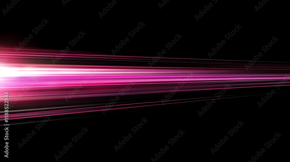 Poster Abstract light streaks on black background. Possible use Design element