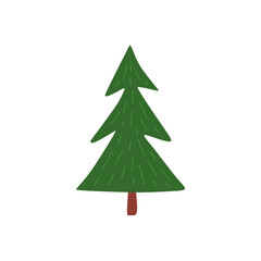illustration of cute pine tree