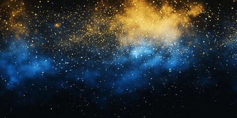 Obraz premium Grainy yellow and blue abstract texture with soft noise, perfect for modern backgrounds and digital design projects, book illustration style