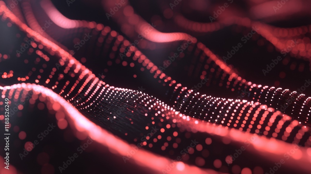 Poster futuristic data technology background featuring a network of connecting dots and lines on a dark abs