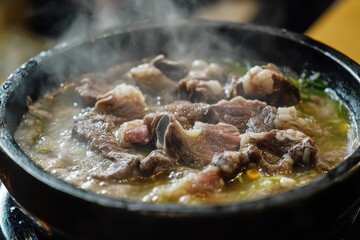 Korean cuisine beef dishes gomtang beef stew pork beef tail soups sides salted squid kkakdugi