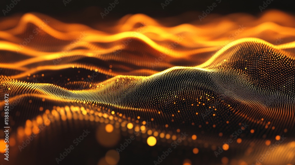 Poster futuristic data technology background featuring a network of connecting dots and lines on a dark abs