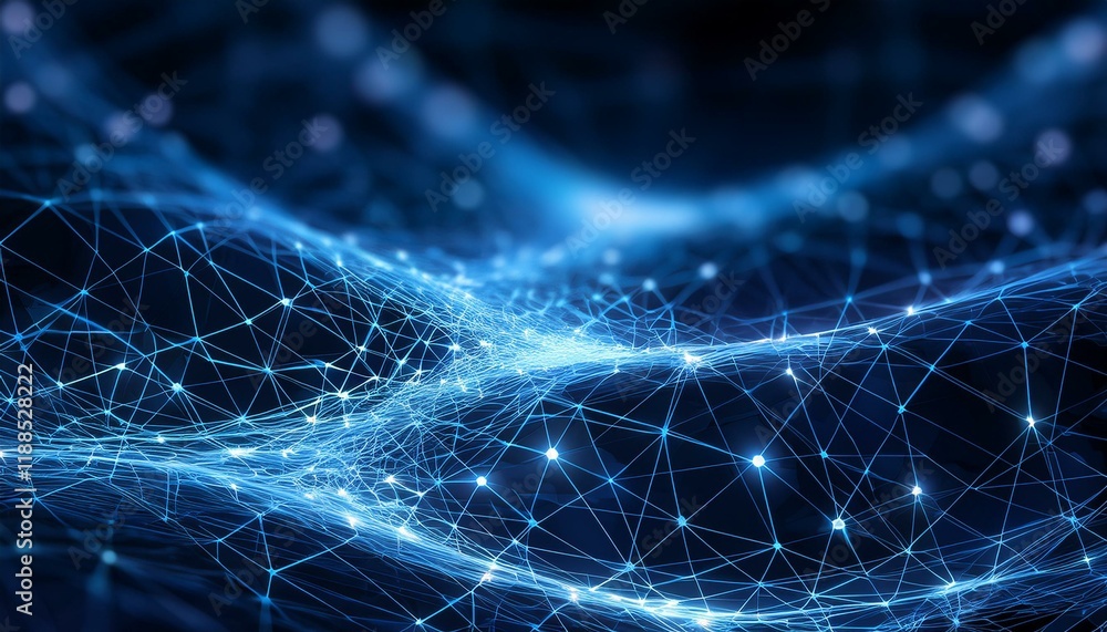 Poster abstract digital network data connection