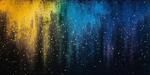 Obraz premium Abstract yellow and blue grainy texture with soft noise, ideal for backgrounds and poster design, comic book style