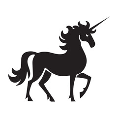 Silhouette of a deer vector illustration on white background