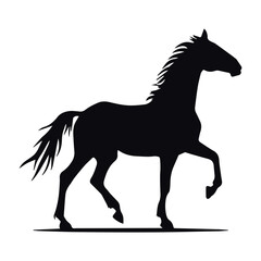 Horse silhouette vector images.