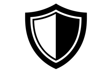 Simple black shield graphic, perfect for security and protection themes