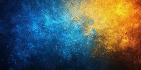 Obraz premium Textured yellow and blue grain background with noise effect, suitable for graphic design and modern digital art, book illustration style