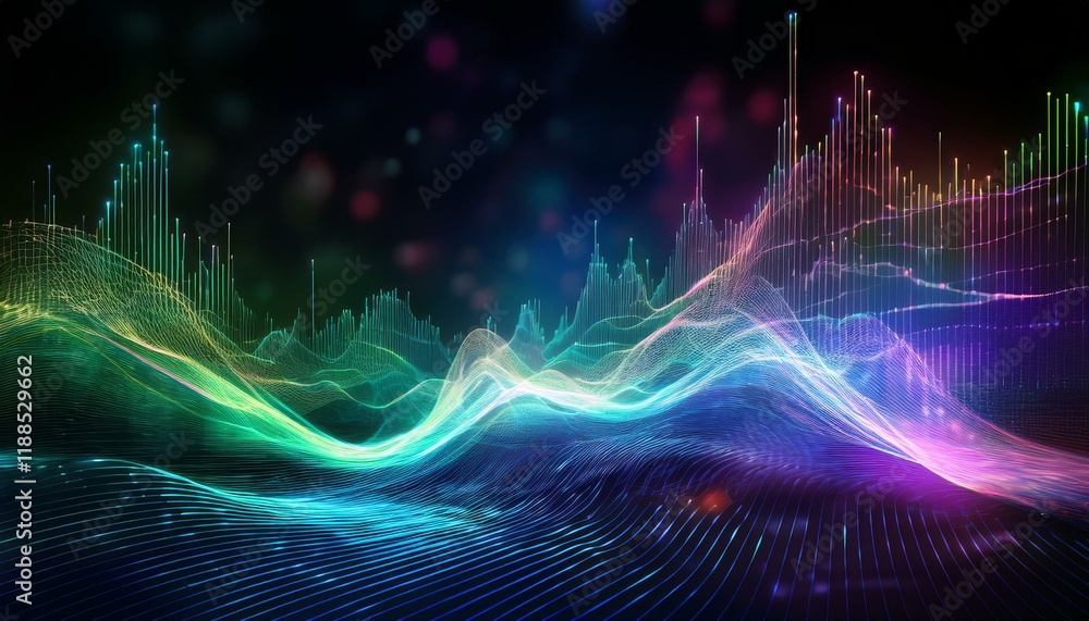 Poster abstract colorful data visualization