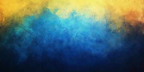 Obraz premium Textured yellow and blue grain background with noise effect, suitable for graphic design and modern digital art, book illustration style
