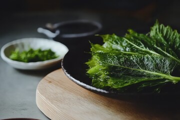 Korean cuisine including kimchi and mustard leaf variant