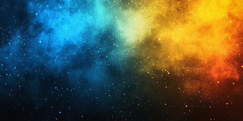 Obraz premium Textured yellow and blue grain background with noise effect, suitable for graphic design and modern digital art, book illustration style